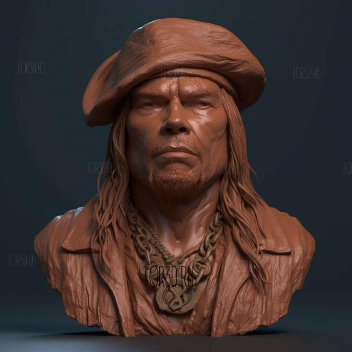 Axl Rose bust 4 stl model for CNC